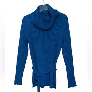 Turtleneck belted sweater size L